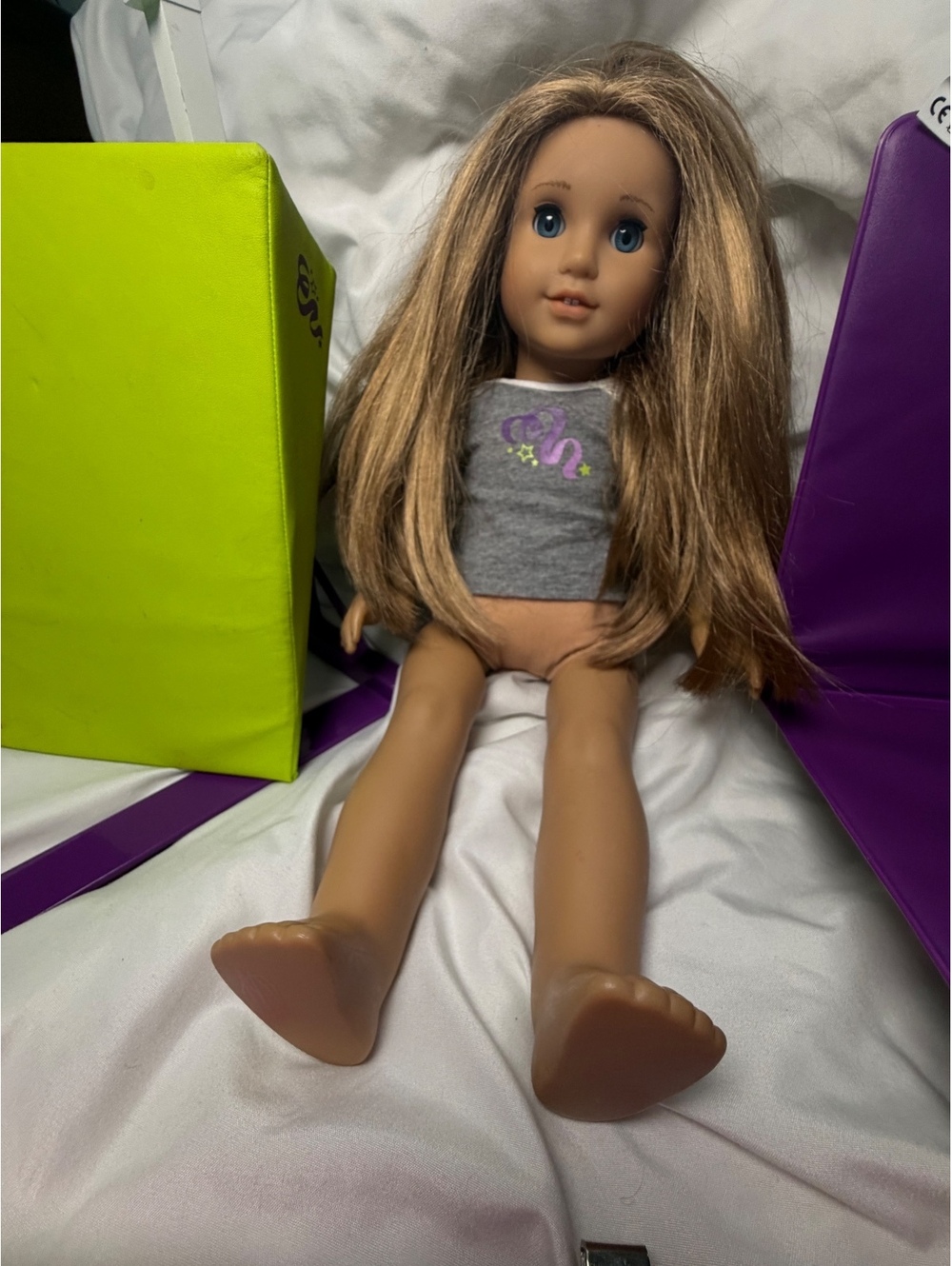 American Girl McKenna Brooks Doll + Gymnastics Training Set Mat Beam Wedge GOTY